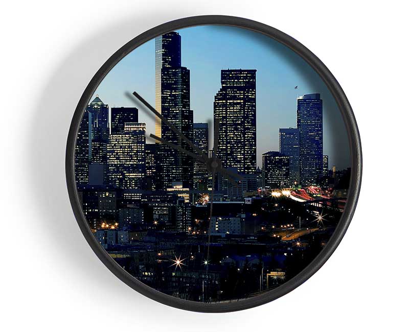 The Ring Road To Hong Kong Clock - Wallart-Direct UK