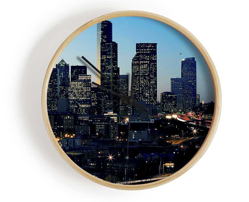 The Ring Road To Hong Kong Clock - Wallart-Direct UK