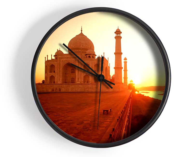 The Taj Mahal At Sunset India Clock - Wallart-Direct UK