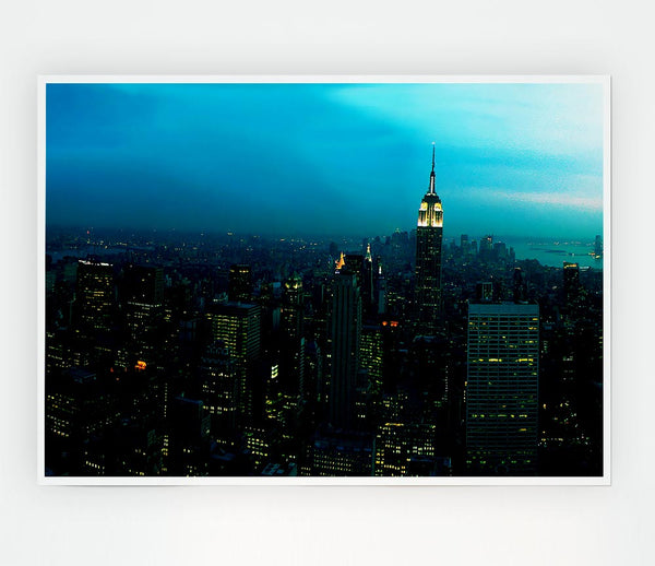 The Tip Of The Empire State Building Print Poster Wall Art