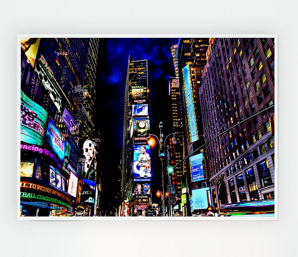 Times Square Nyc Nights Print Poster Wall Art