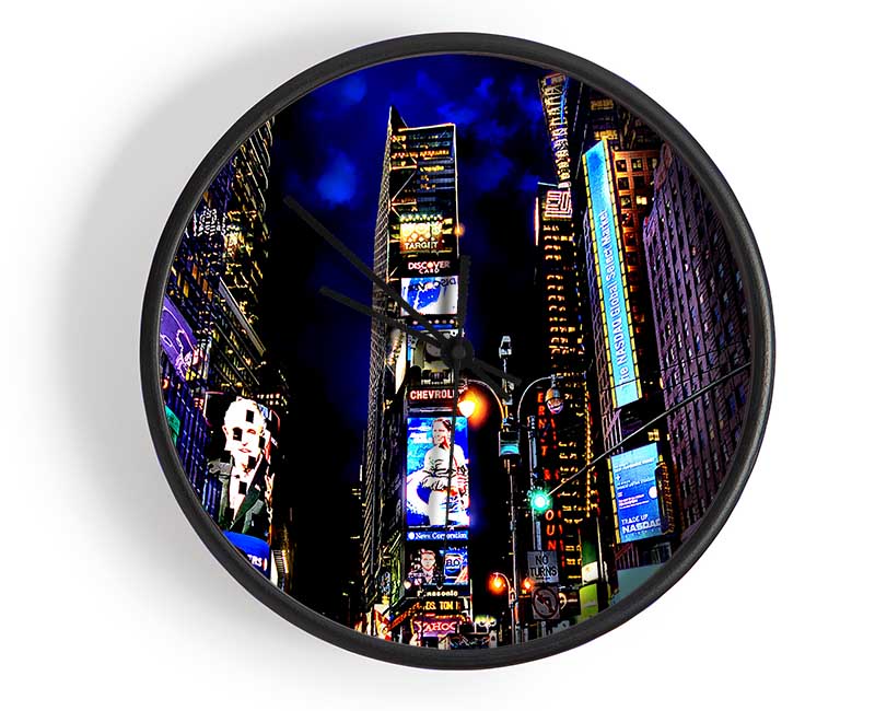 Times Square NYC Nights Clock - Wallart-Direct UK