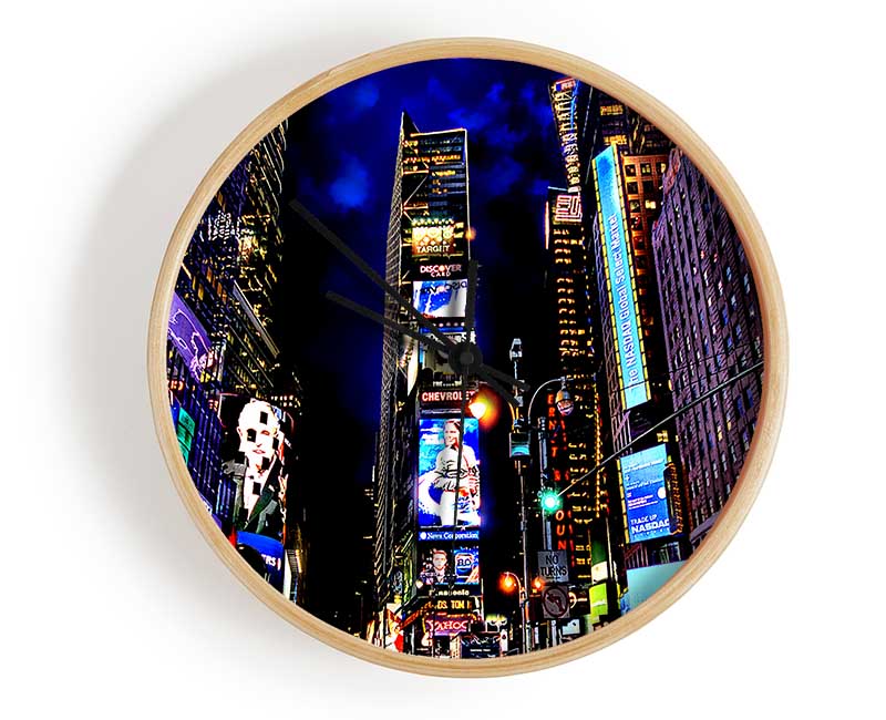 Times Square NYC Nights Clock - Wallart-Direct UK