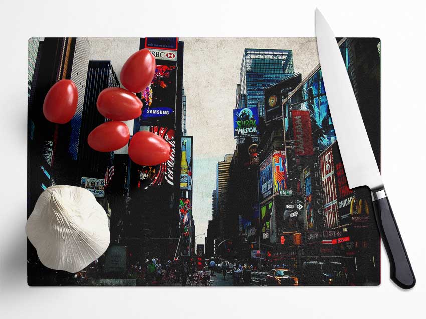 Times Square Glass Chopping Board