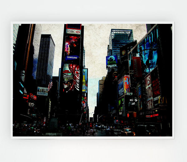 Times Square Print Poster Wall Art