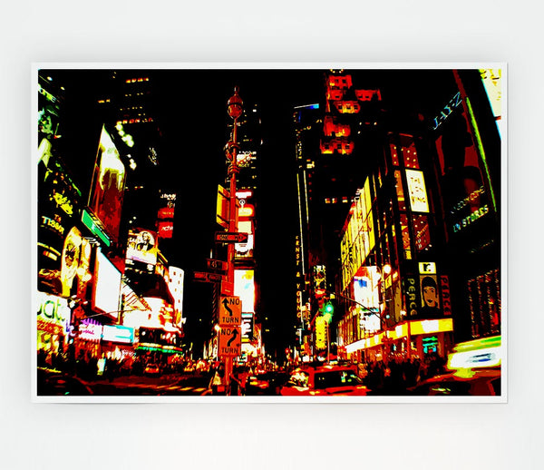 Tokyo Broadway At Night Print Poster Wall Art