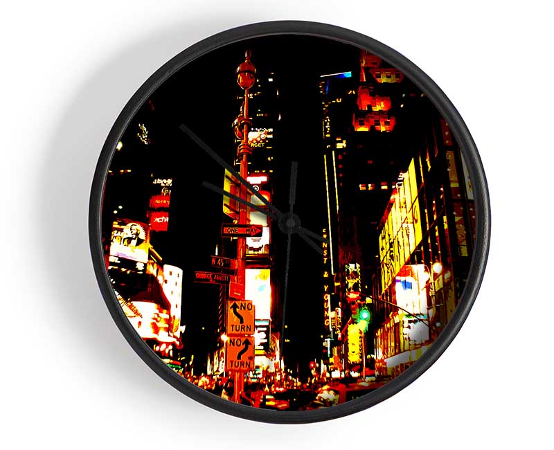 Tokyo Broadway At Night Clock - Wallart-Direct UK