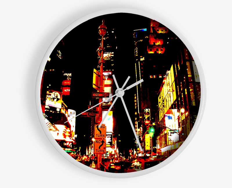 Tokyo Broadway At Night Clock - Wallart-Direct UK