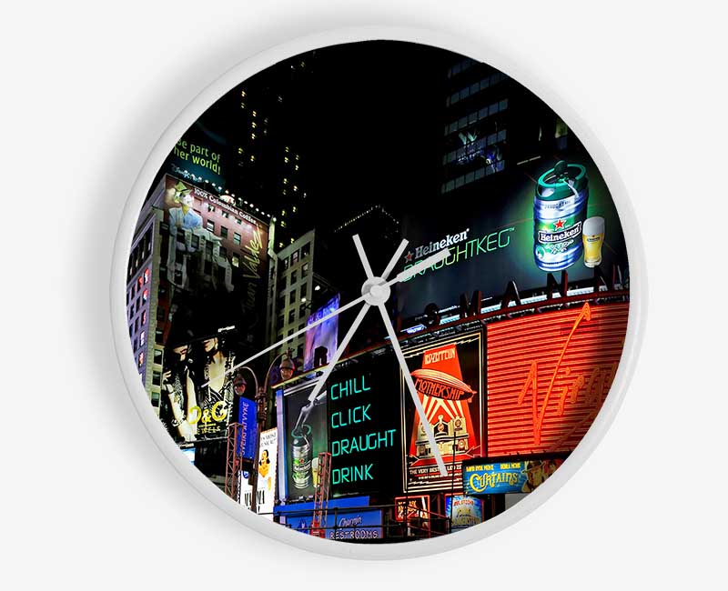 Tokyo City Night Lights Clock - Wallart-Direct UK