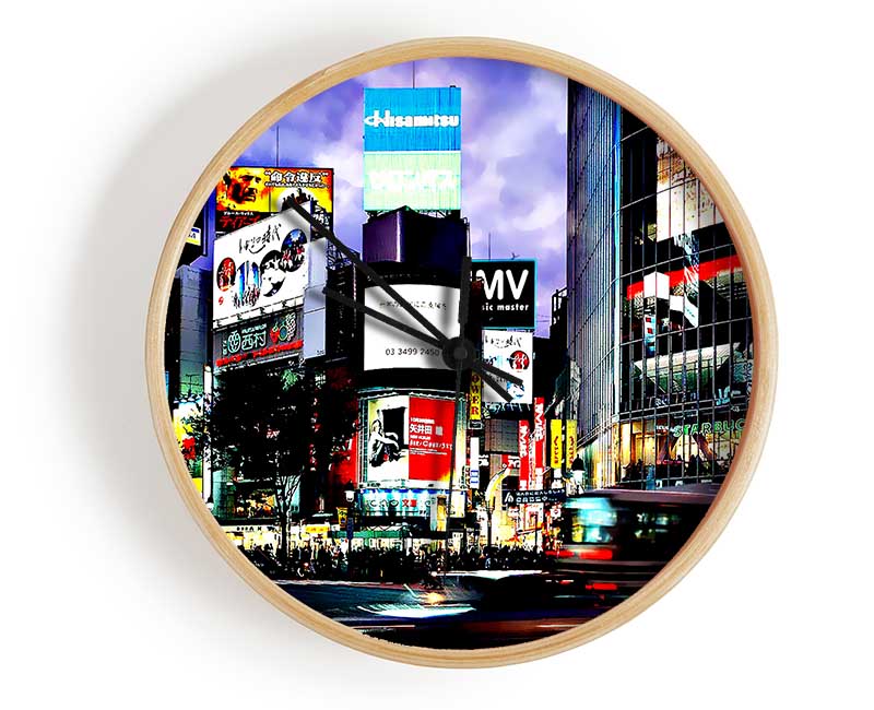 Tokyo City Nights Clock - Wallart-Direct UK