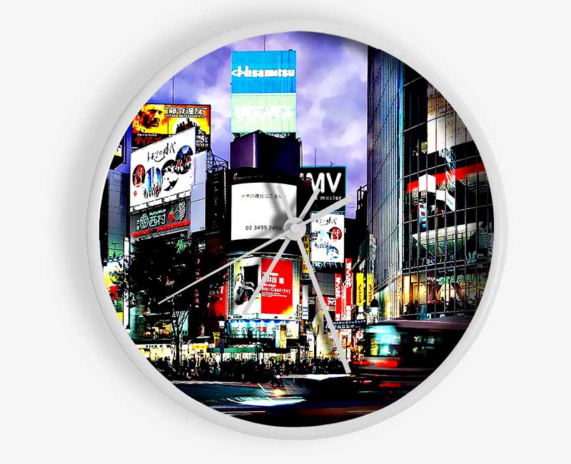 Tokyo City Nights Clock - Wallart-Direct UK