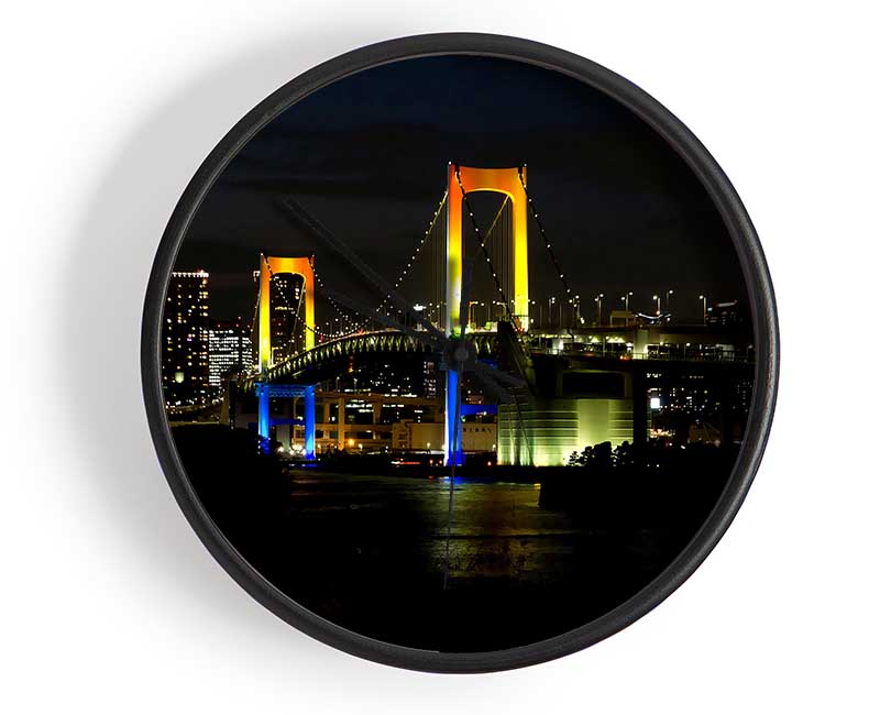 Tokyo Rainbow Bridge Clock - Wallart-Direct UK