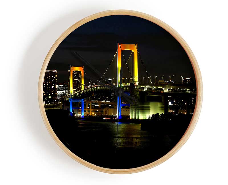 Tokyo Rainbow Bridge Clock - Wallart-Direct UK