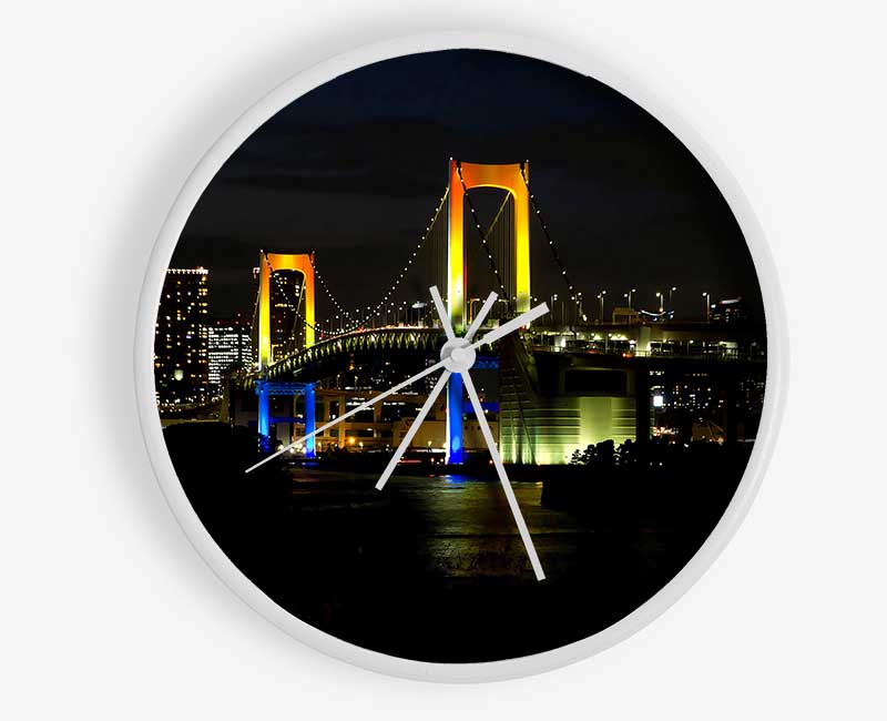 Tokyo Rainbow Bridge Clock - Wallart-Direct UK