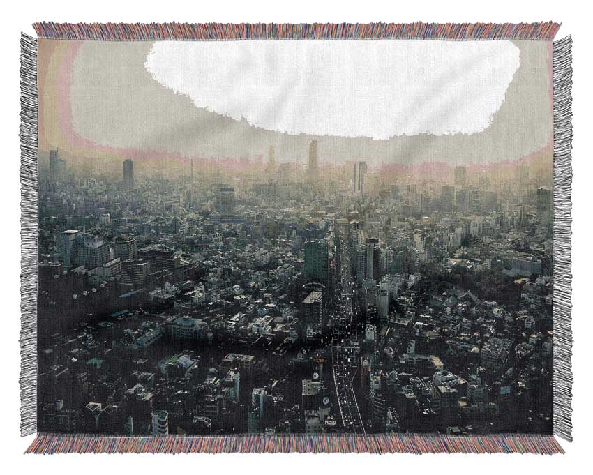 Tokyo Smog Woven Blanket