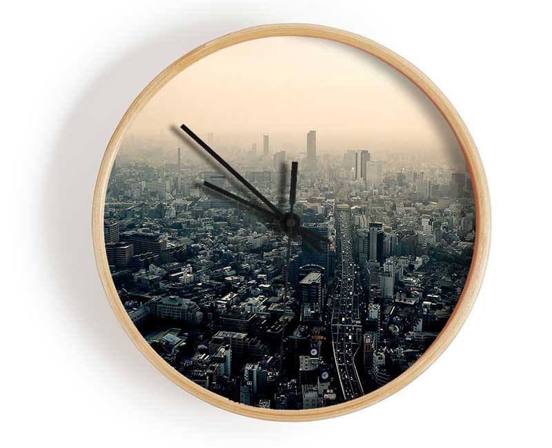 Tokyo Smog Clock - Wallart-Direct UK