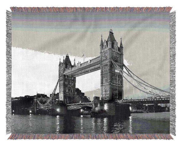 Tower Bridge Evening Woven Blanket