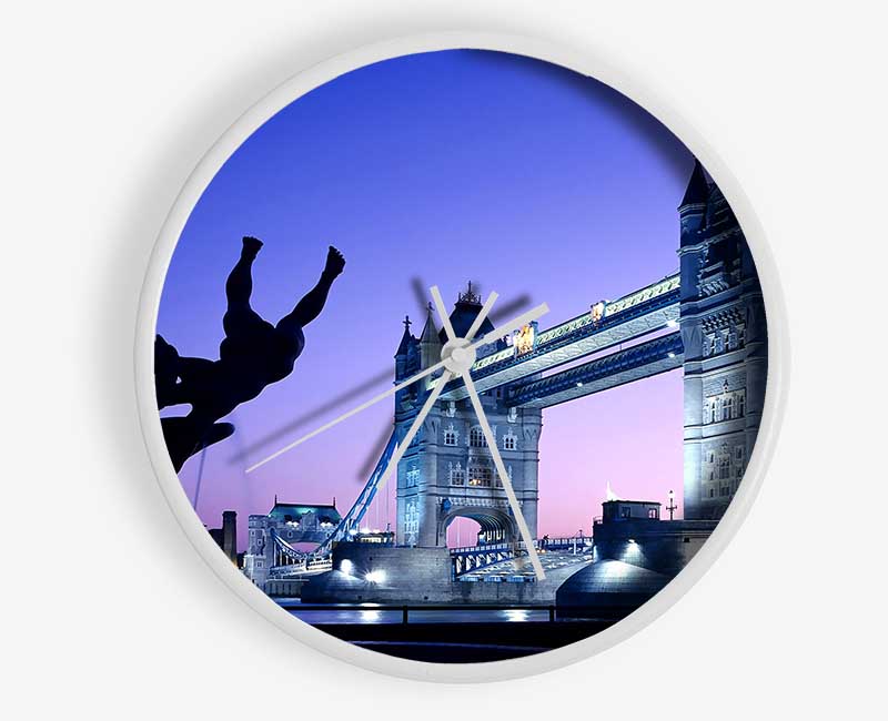 Tower Bridge London Uk Clock - Wallart-Direct UK