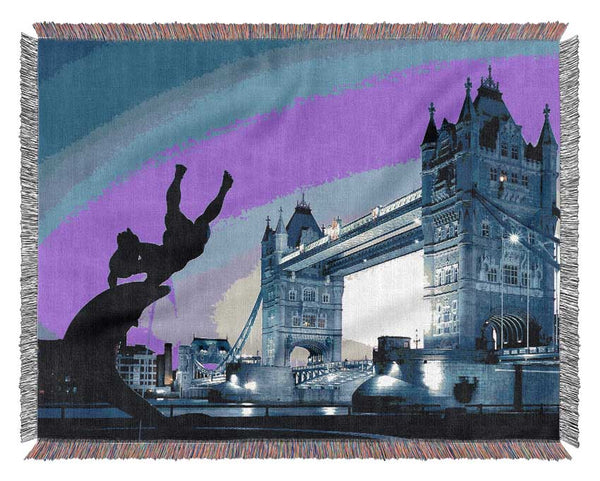 Tower Bridge London Uk Woven Blanket