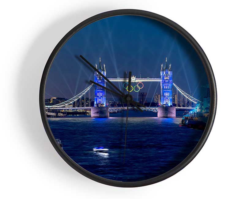 Tower Bridge Olympic Lighting London Clock - Wallart-Direct UK