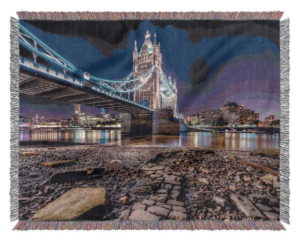 Tower Bridge Waters Woven Blanket