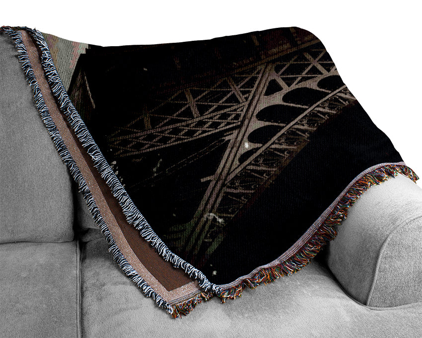 Tower Eiffel Paris Woven Blanket