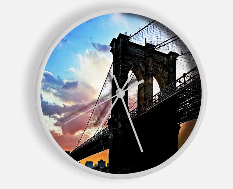 Under Brooklyn Bridge Sunlight Clock - Wallart-Direct UK
