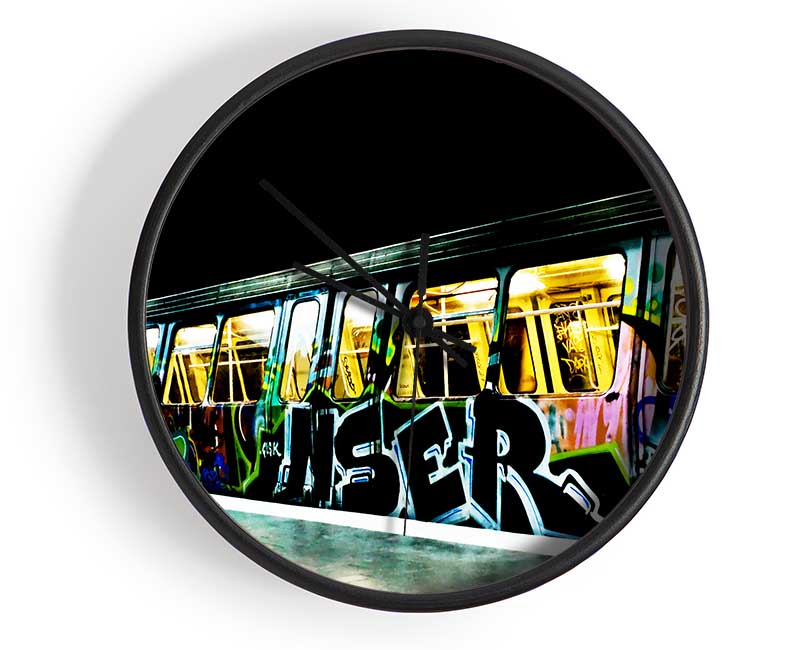 Underground Graffiti Tube Clock - Wallart-Direct UK