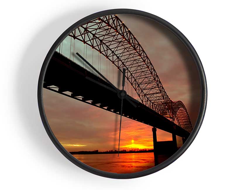 Up And Over The Mighty Mississippi Clock - Wallart-Direct UK