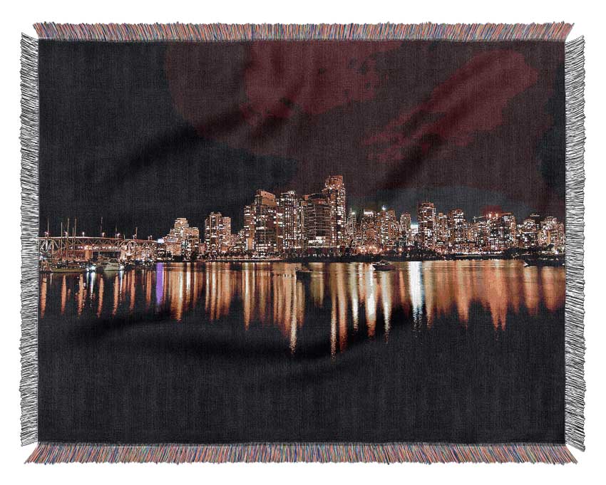 Vancouver City Nights Woven Blanket