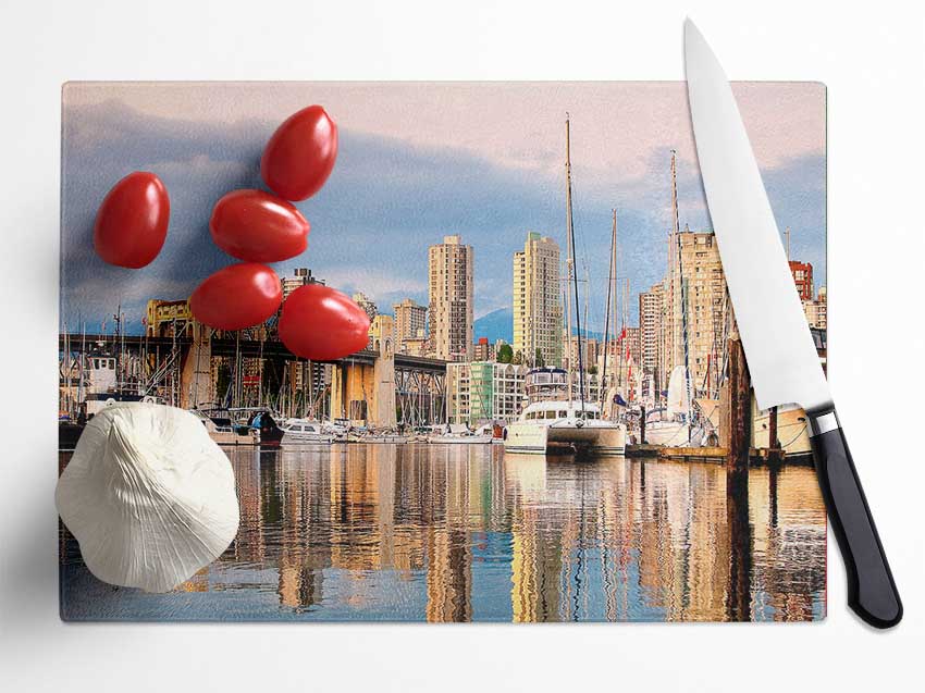 Vancouver Harbour Glass Chopping Board