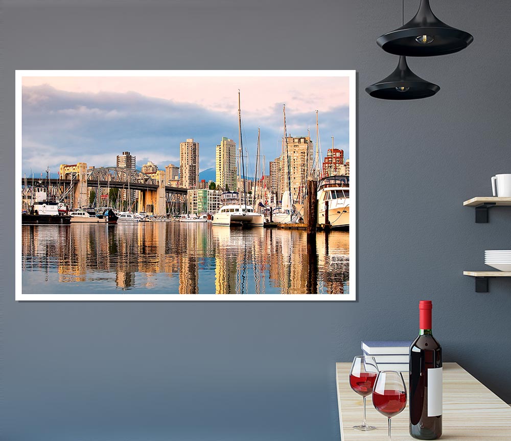 Vancouver Harbour Print Poster Wall Art