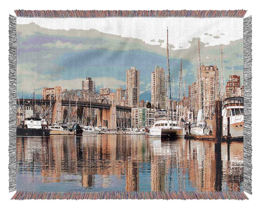 Vancouver Harbour Woven Blanket