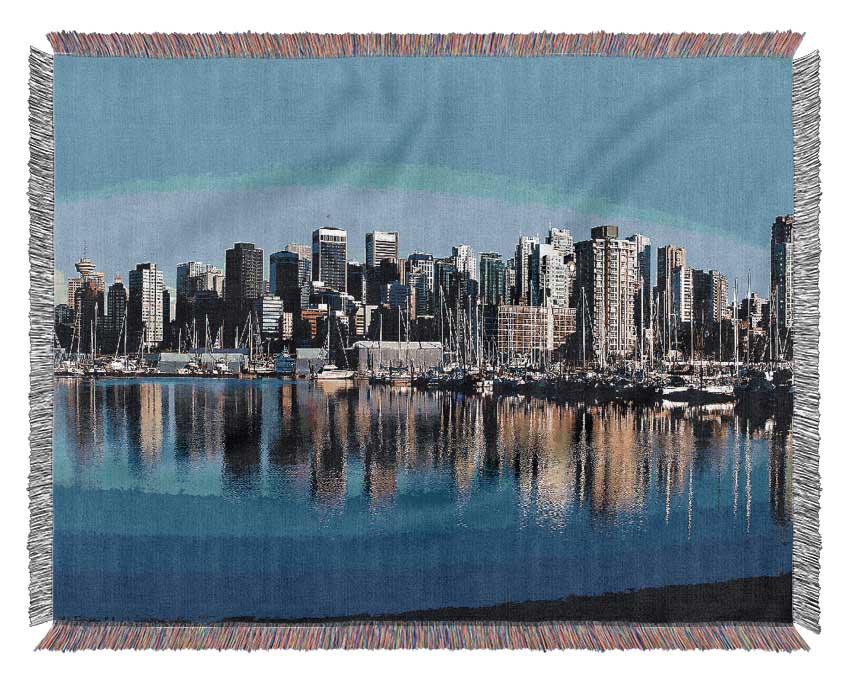Vancouver Skyline Woven Blanket
