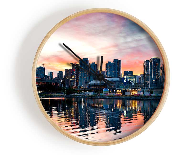 Vancouver Sunset Clock - Wallart-Direct UK