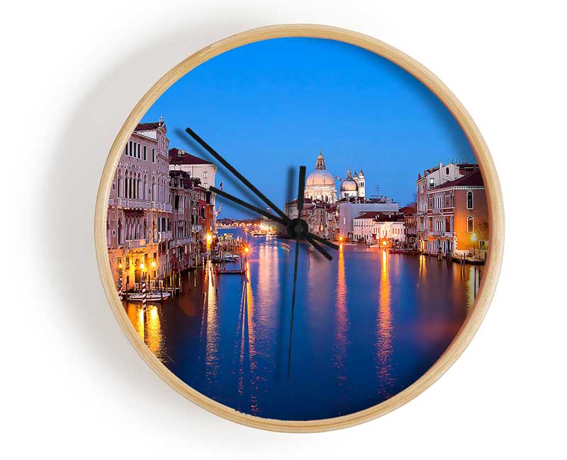 Venice At Night Clock - Wallart-Direct UK