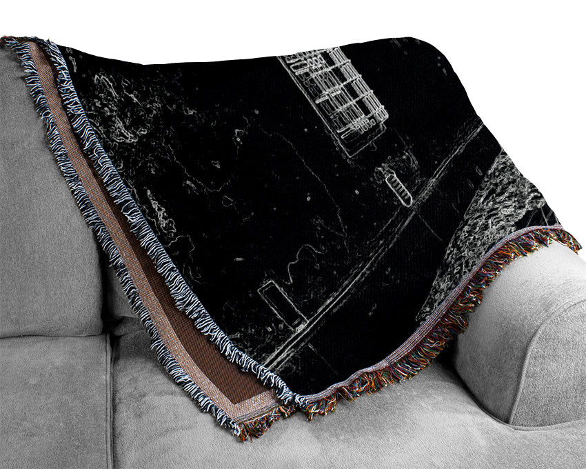 Venice City Streets Psychedelic Woven Blanket