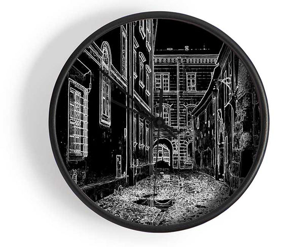 Venice City Streets Psychedelic Clock - Wallart-Direct UK