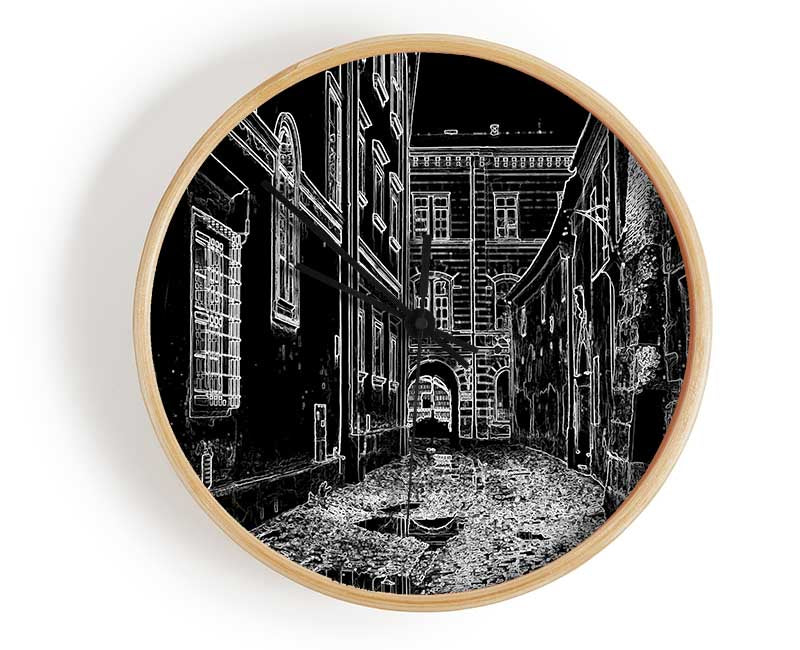 Venice City Streets Psychedelic Clock - Wallart-Direct UK