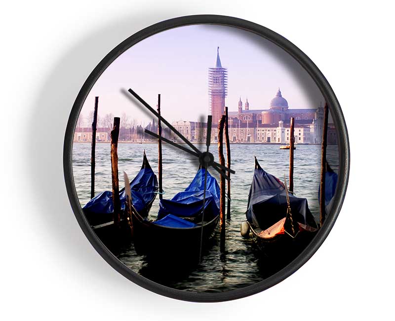 Venice Gondola Line-Up Clock - Wallart-Direct UK
