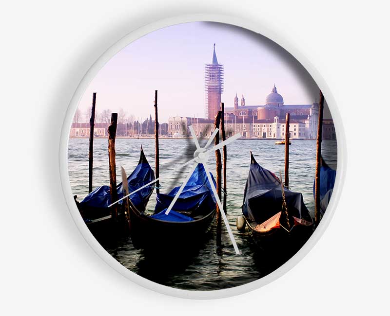 Venice Gondola Line-Up Clock - Wallart-Direct UK