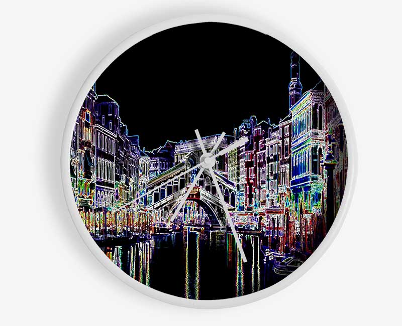 Venice Psychedelic Clock - Wallart-Direct UK