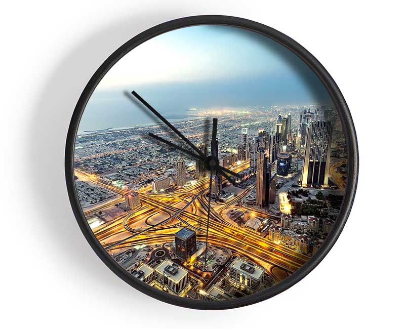 View From Burj Khalifa Dubai Clock - Wallart-Direct UK