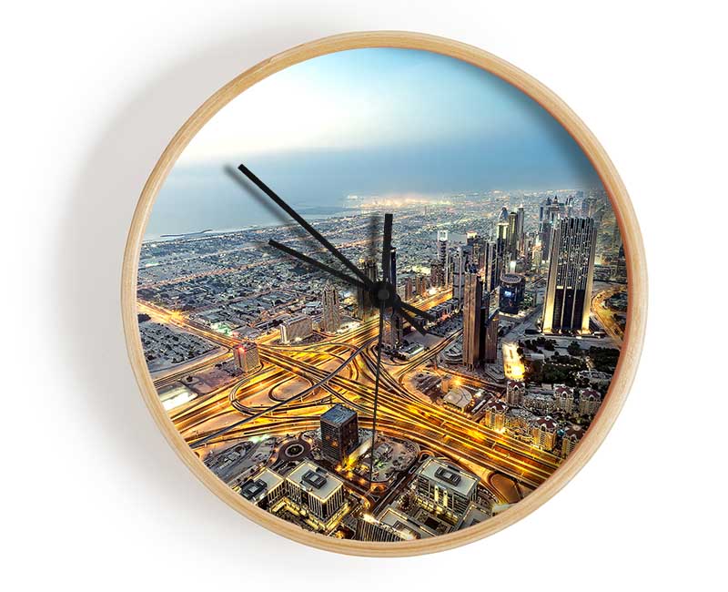 View From Burj Khalifa Dubai Clock - Wallart-Direct UK