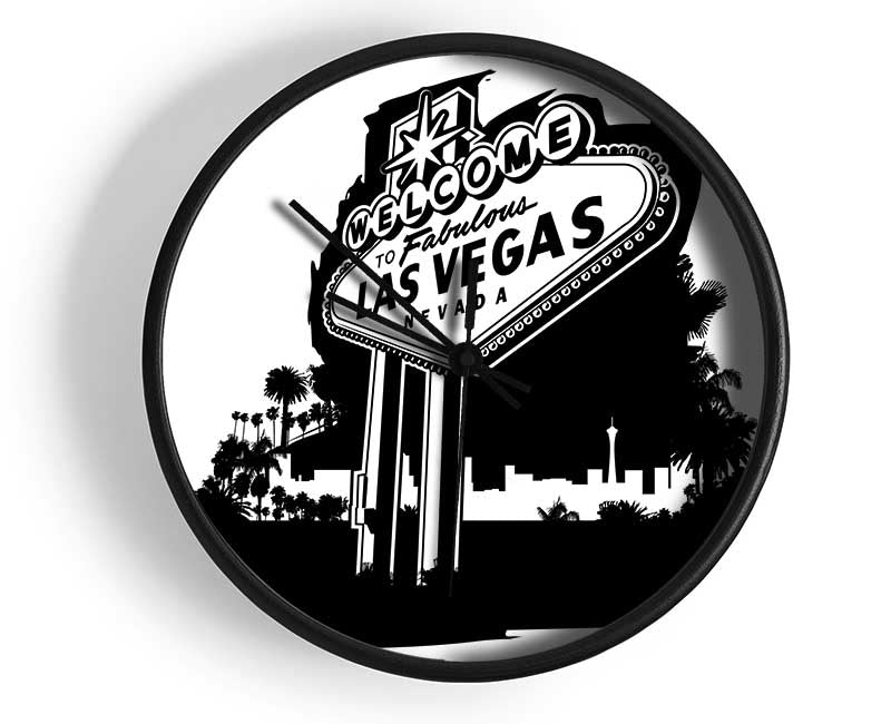 Welcome To Fabulous Las Vegas Clock - Wallart-Direct UK