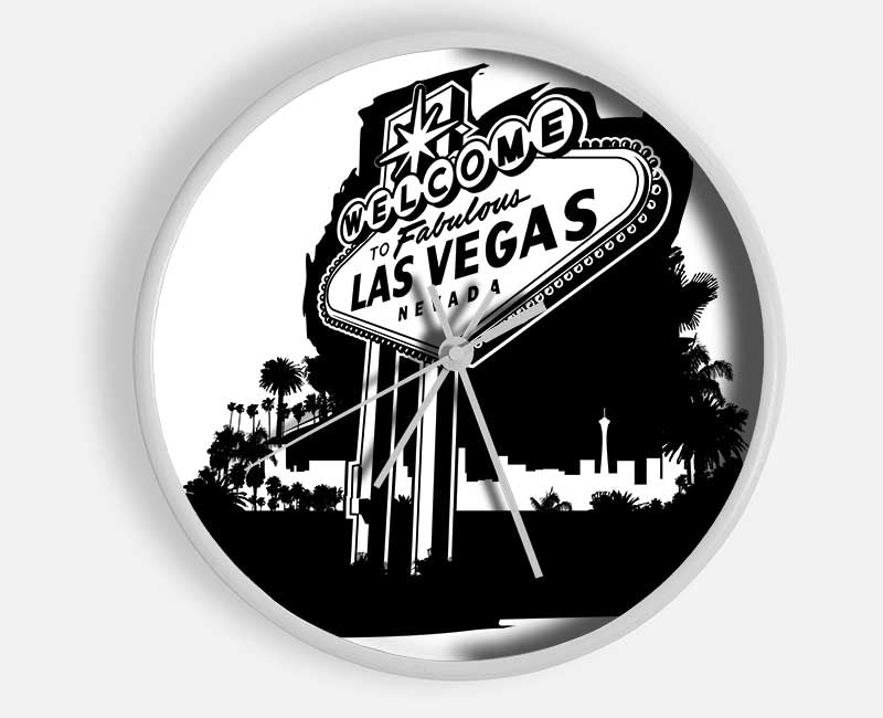 Welcome To Fabulous Las Vegas Clock - Wallart-Direct UK
