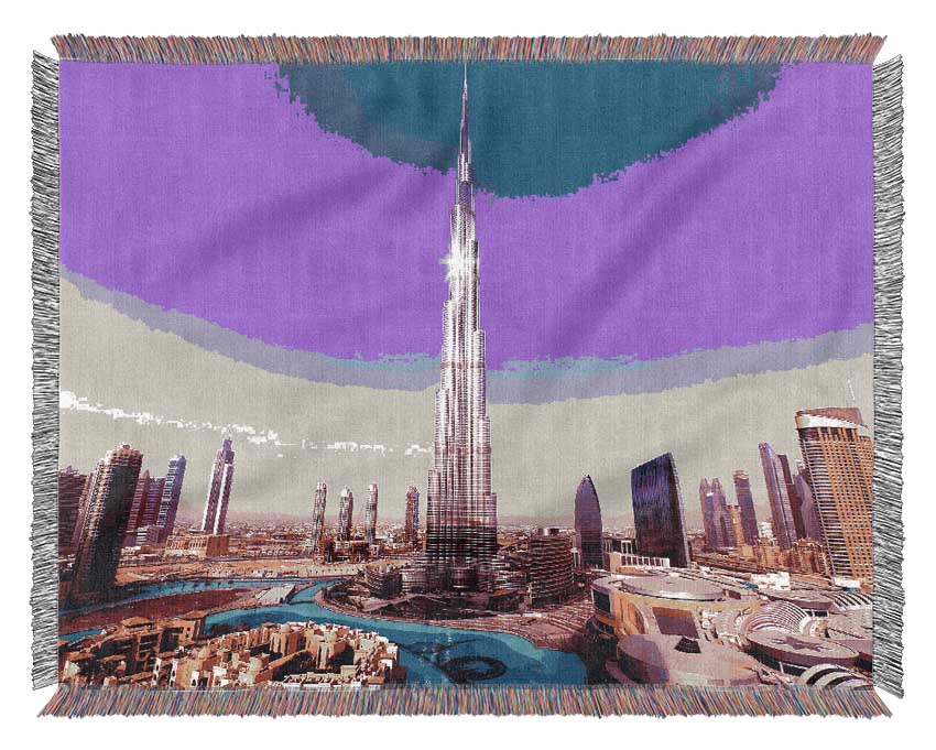 Worlds Tallest Tower Burj Khalifa Woven Blanket
