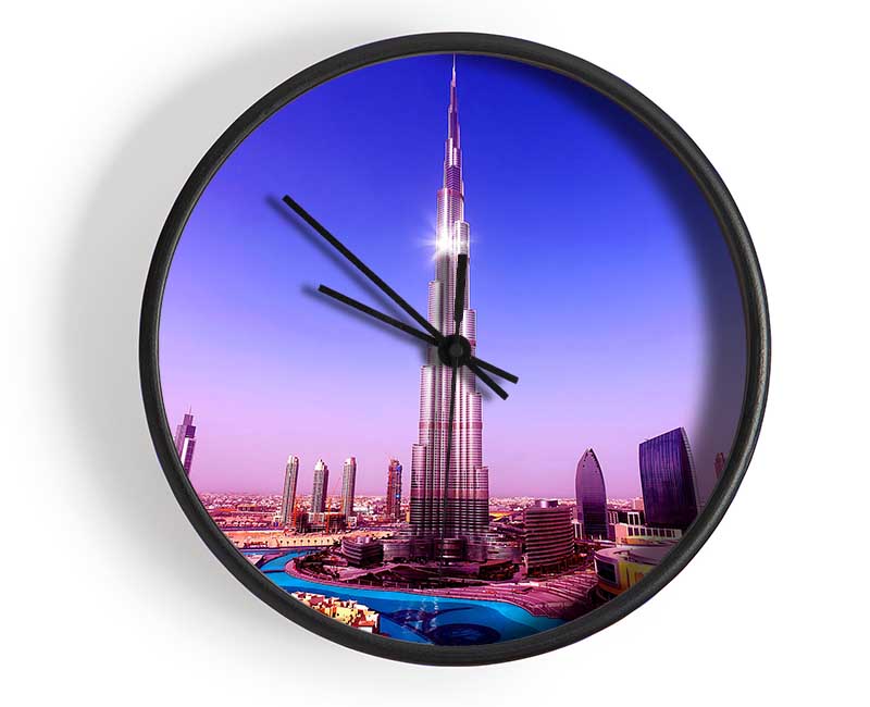 Worlds Tallest Tower Burj Khalifa Clock - Wallart-Direct UK