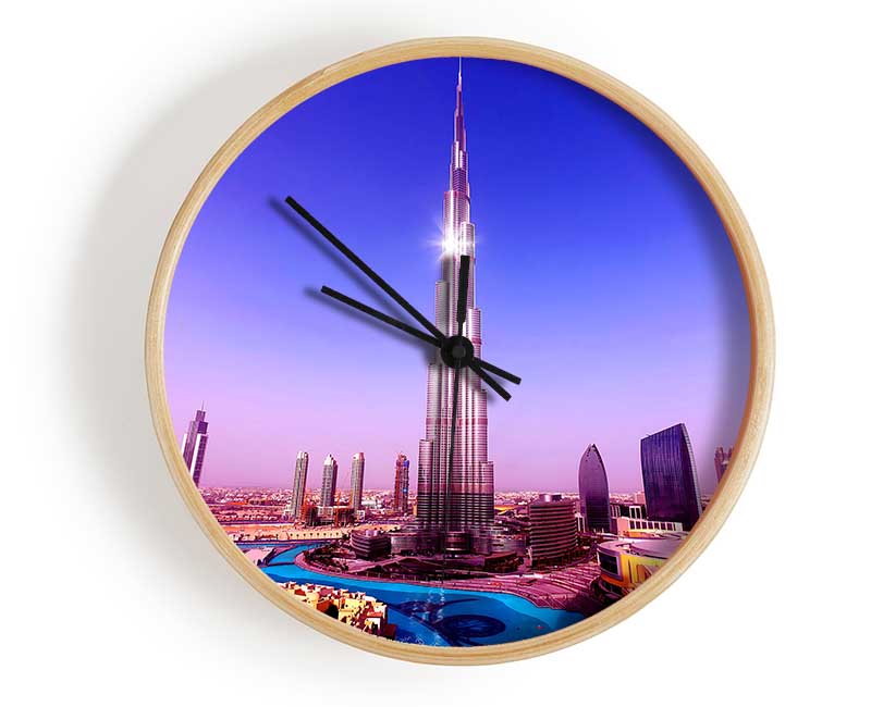 Worlds Tallest Tower Burj Khalifa Clock - Wallart-Direct UK