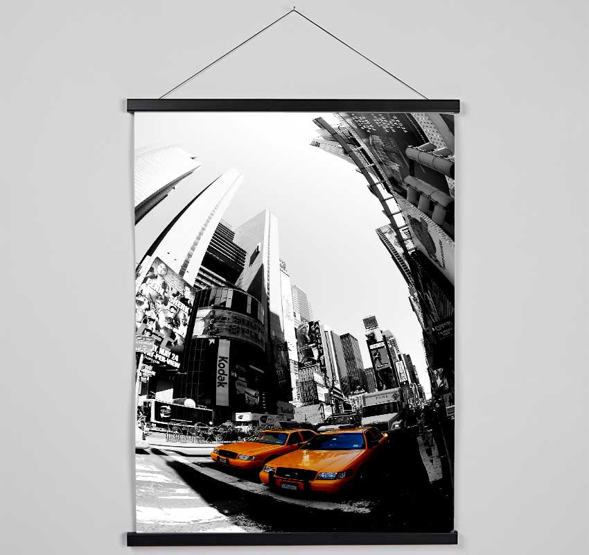 Yellow Cab Duo On 5Th Avenue Hanging Poster - Wallart-Direct UK